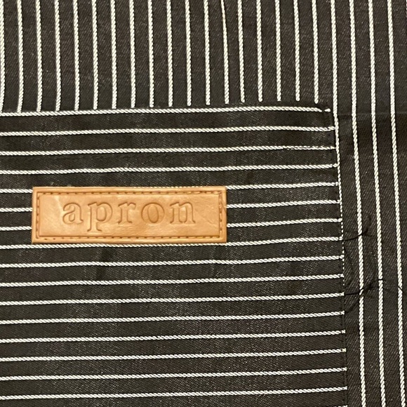 Kitchen Cooking Apron Bib Chef Apron 
Pockets striped black white - Picture 6 of 7